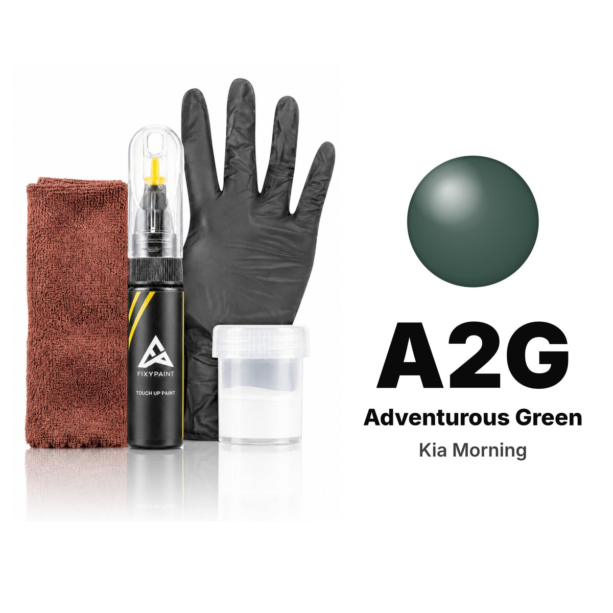 Lackstift für Kia Morning – A2G Adventurous Green (ab 2024), Set Komplett