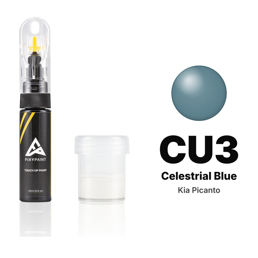 Lackstift für Kia Picanto – CU3 Celestrial Blue (2017–2021), Set Standard