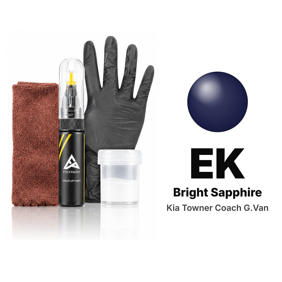 Touch-up paint for Kia Towner Coach G.Van EK Bright Sapphire, Complete kit