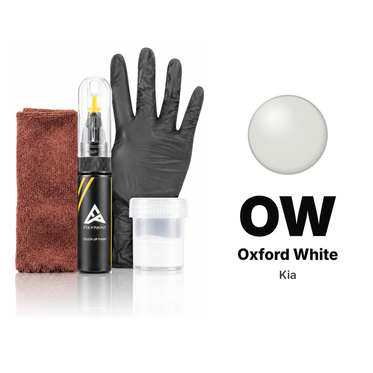 Touch-up paint for Kia OW Oxford White, Complete kit