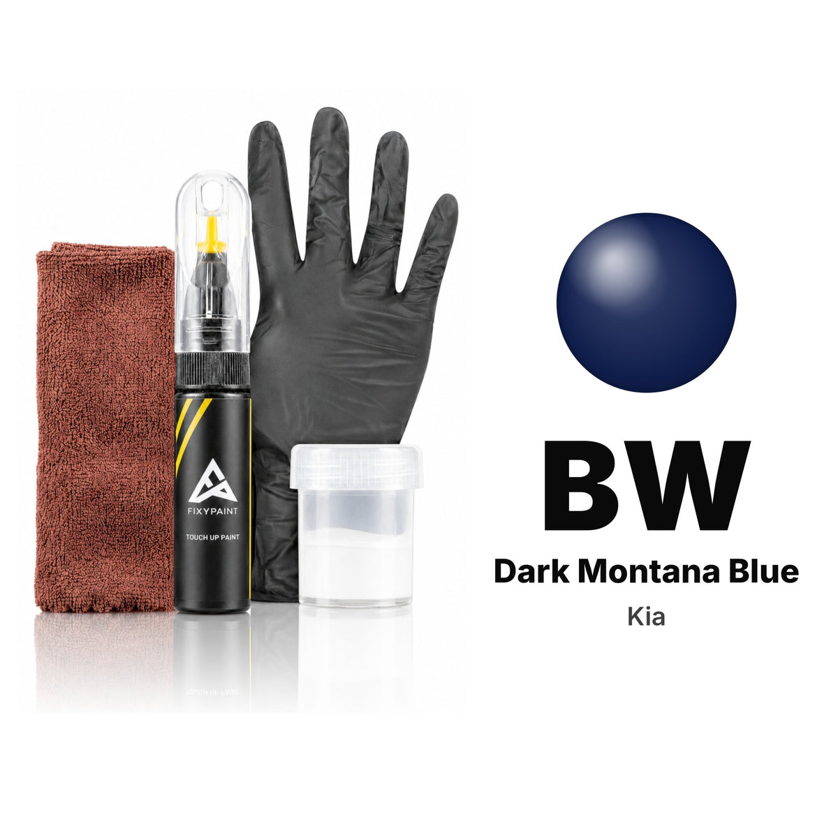 Touch-up paint for Kia BW Dark Montana Blue, Complete kit