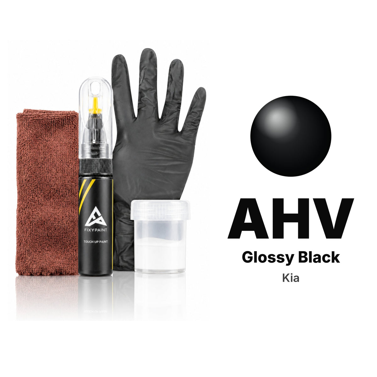 Touch-up paint for Kia AHV Glossy Black, Complete kit