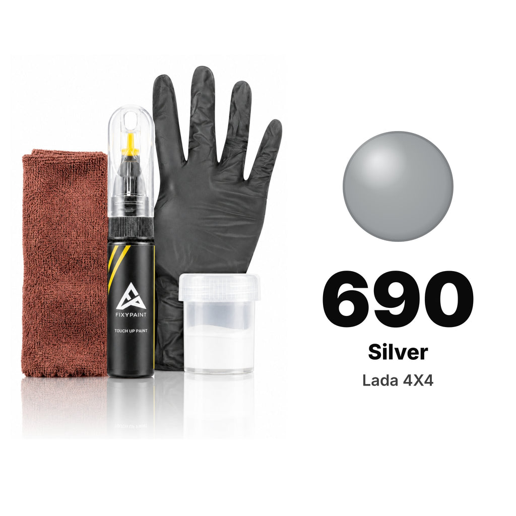 Touch-up paint for Lada 4X4 690 Silver, Complete kit
