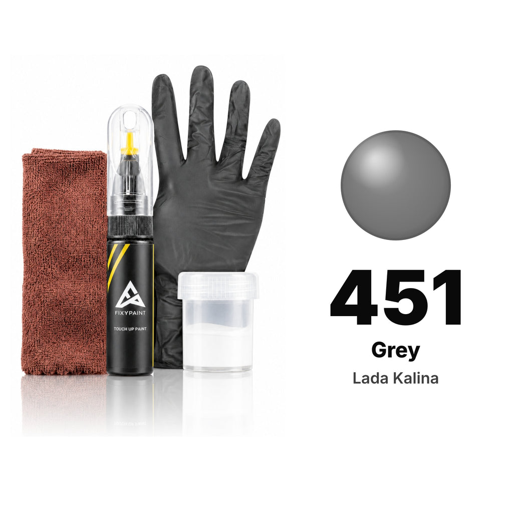 Touch-up paint for Lada Kalina 451 Grey, Complete kit