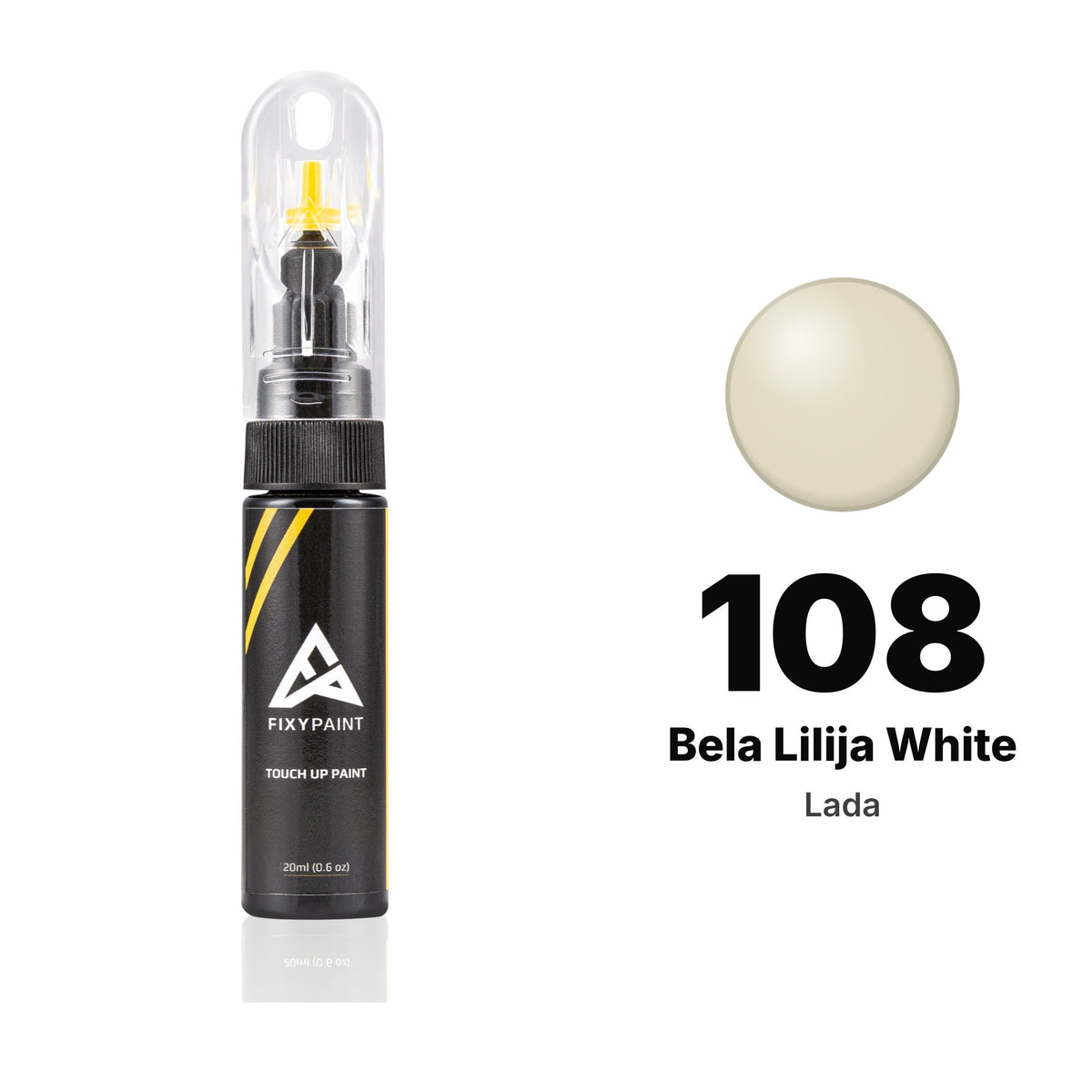 Touch-up paint for Lada 108 Bela Lilija White, Basic kit