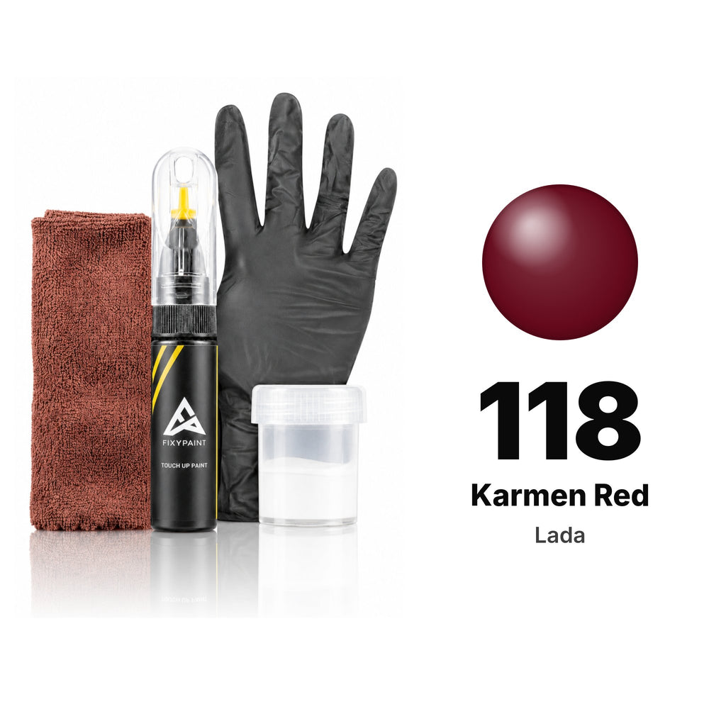 Touch-up paint for Lada 118 Karmen Red, Complete kit