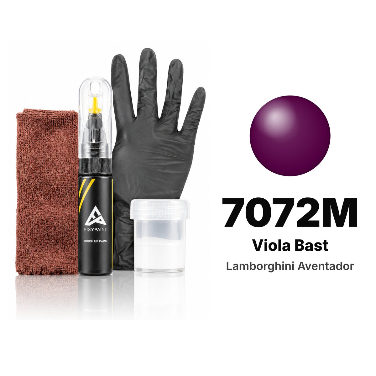Touch-up paint for Lamborghini Aventador 7072M Viola Bast, Complete kit