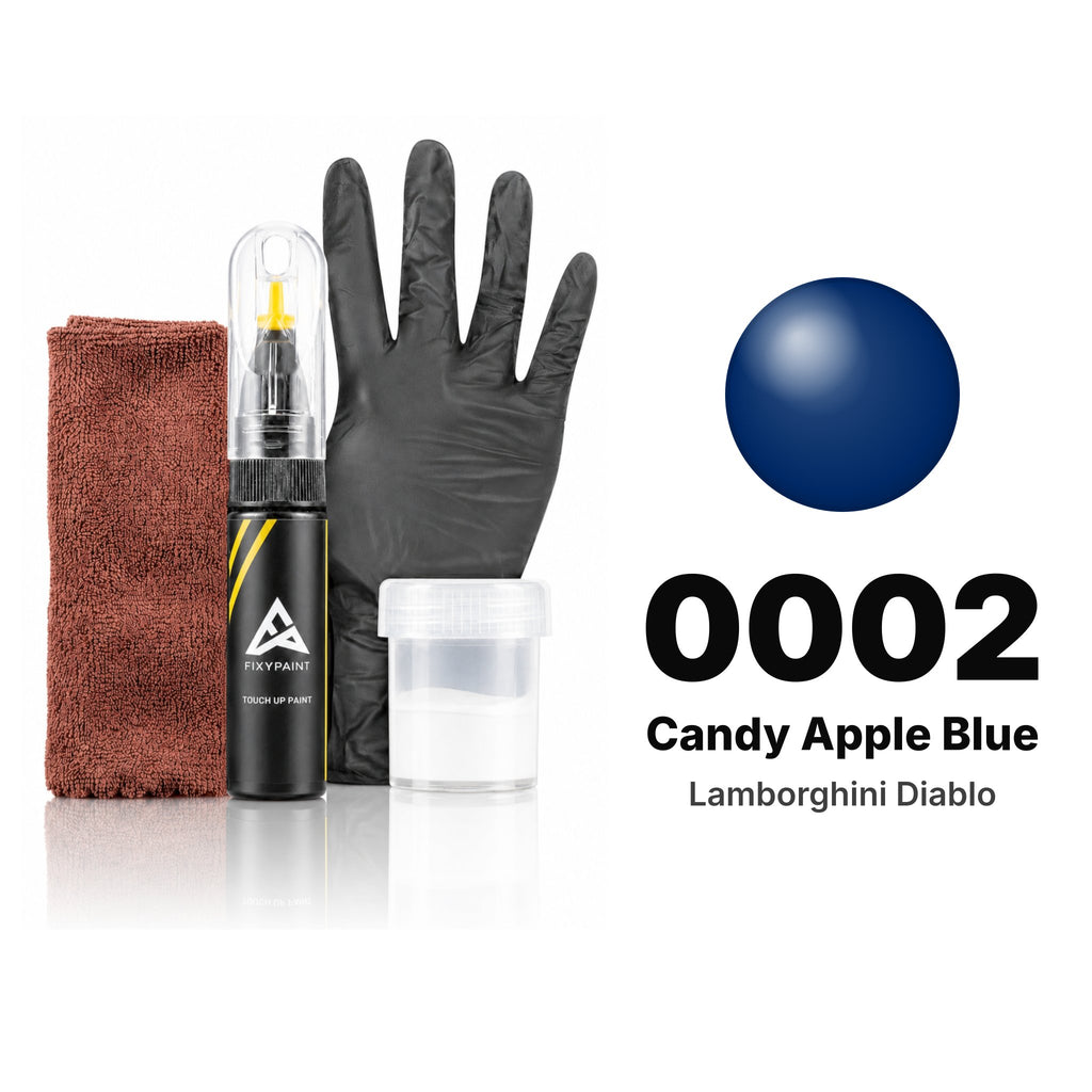 Touch-up paint for Lamborghini Diablo 0002 Candy Apple Blue, Complete kit