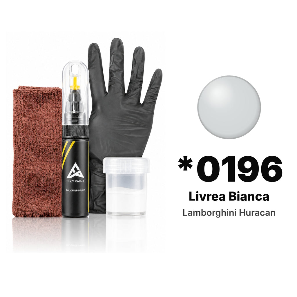 Touch-up paint for Lamborghini Huracan *0196 Livrea Bianca, Complete kit
