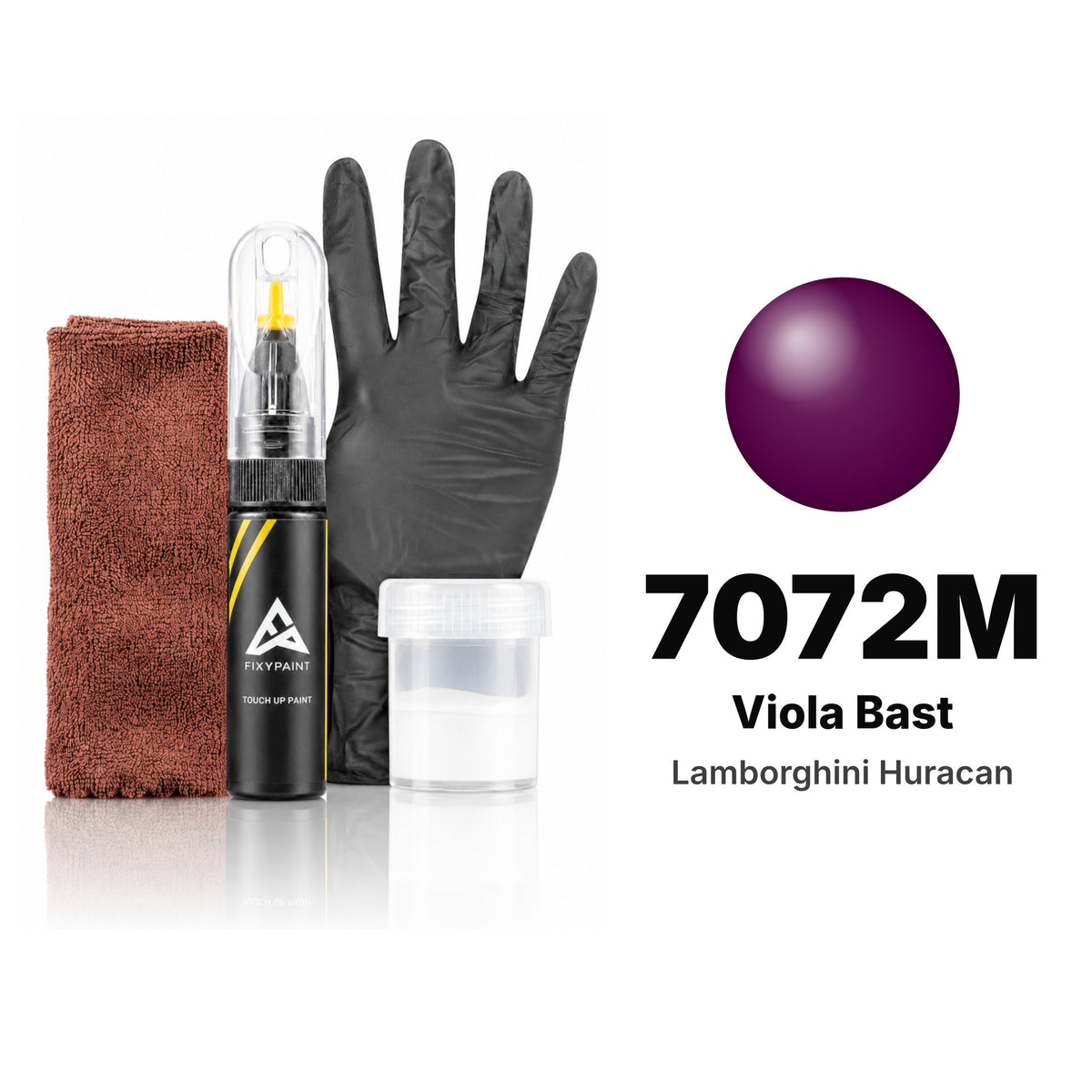 Touch-up paint for Lamborghini Huracan 7072M Viola Bast, Complete kit