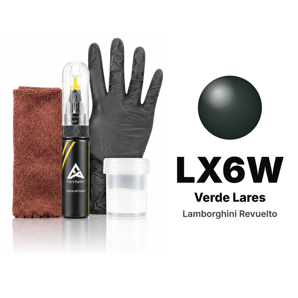 Lackstift für Lamborghini Revuelto – LX6W Verde Lares (ab 2023), Set Komplett