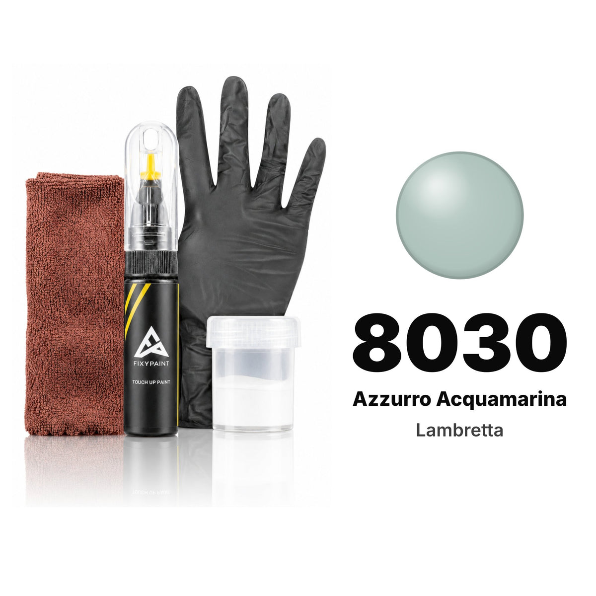 Touch-up paint for Lambretta 8030 Azzurro Acquamarina, Complete kit