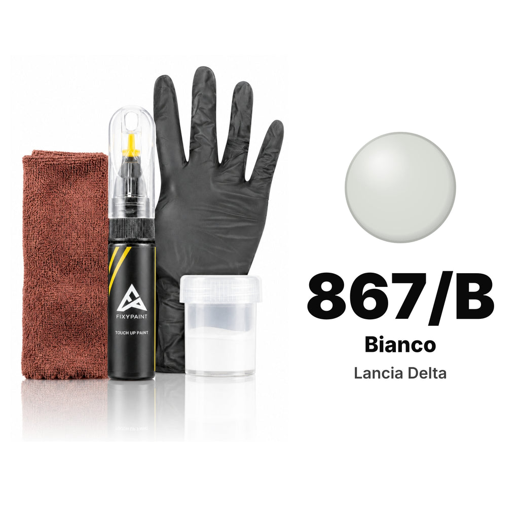 Lackstift für Lancia Delta – 867/B Bianco (2013–2014), Set Komplett