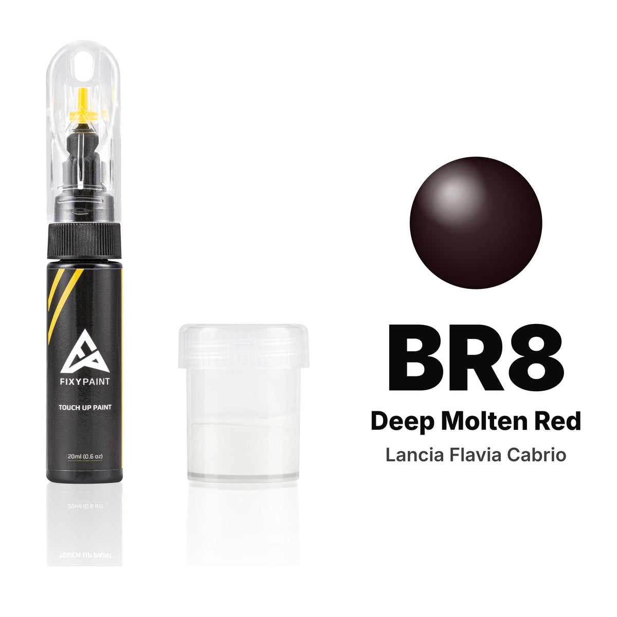 Touch-up paint for Lancia Flavia Cabrio BR8 Deep Molten Red, Standard kit
