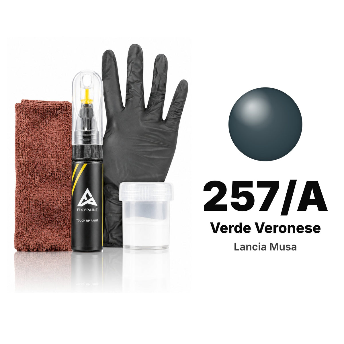 Touch-up paint for Lancia Musa 257/A Verde Veronese, Complete kit