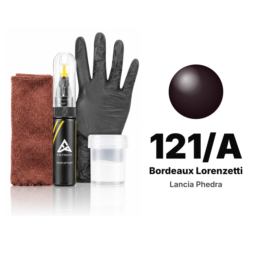 Touch-up paint for Lancia Phedra 121/A Bordeaux Lorenzetti, Complete kit