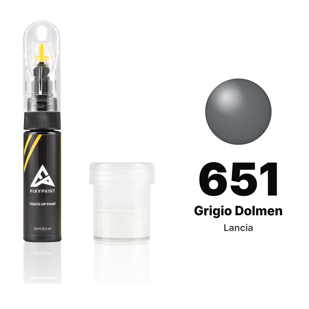 Vernice ritocco per Lancia – 651 Grigio Dolmen (tutti i modelli, 1988–1991), kit Standard