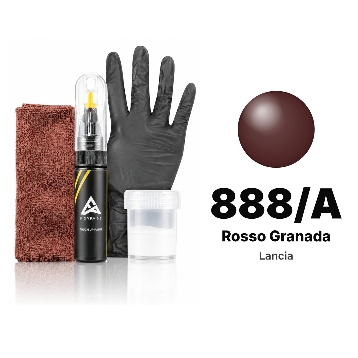 Touch-up paint for Lancia 888/A Rosso Granada, Complete kit