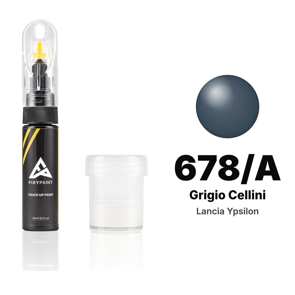 Lackstift für Lancia Ypsilon – 678/A Grigio Cellini (2003–2008), Set Standard