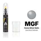 Peinture de retouche pour Land Rover Defender – MGF Ceres Silver Satin (2020), kit Standard