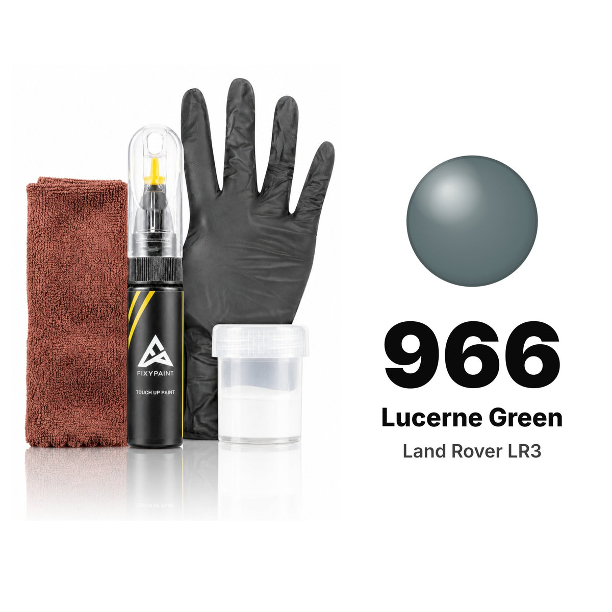 Touch-up paint for Land Rover LR3 966 Lucerne Green, Complete kit