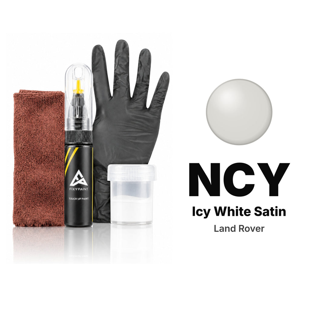 Touch-up paint for Land Rover NCY Icy White Satin, Complete kit