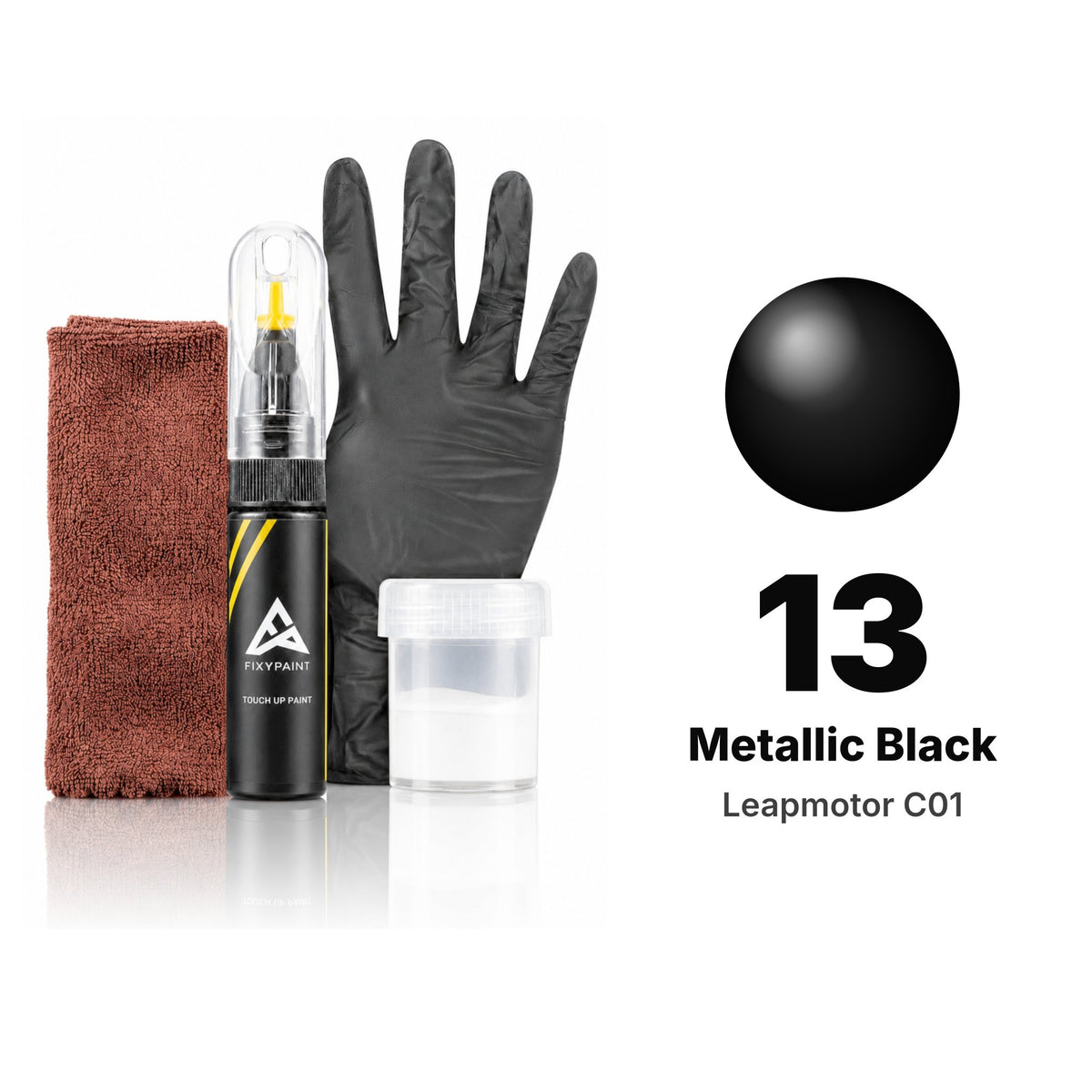 Touch-up paint for Leapmotor C01 13 Metallic Black, Complete kit