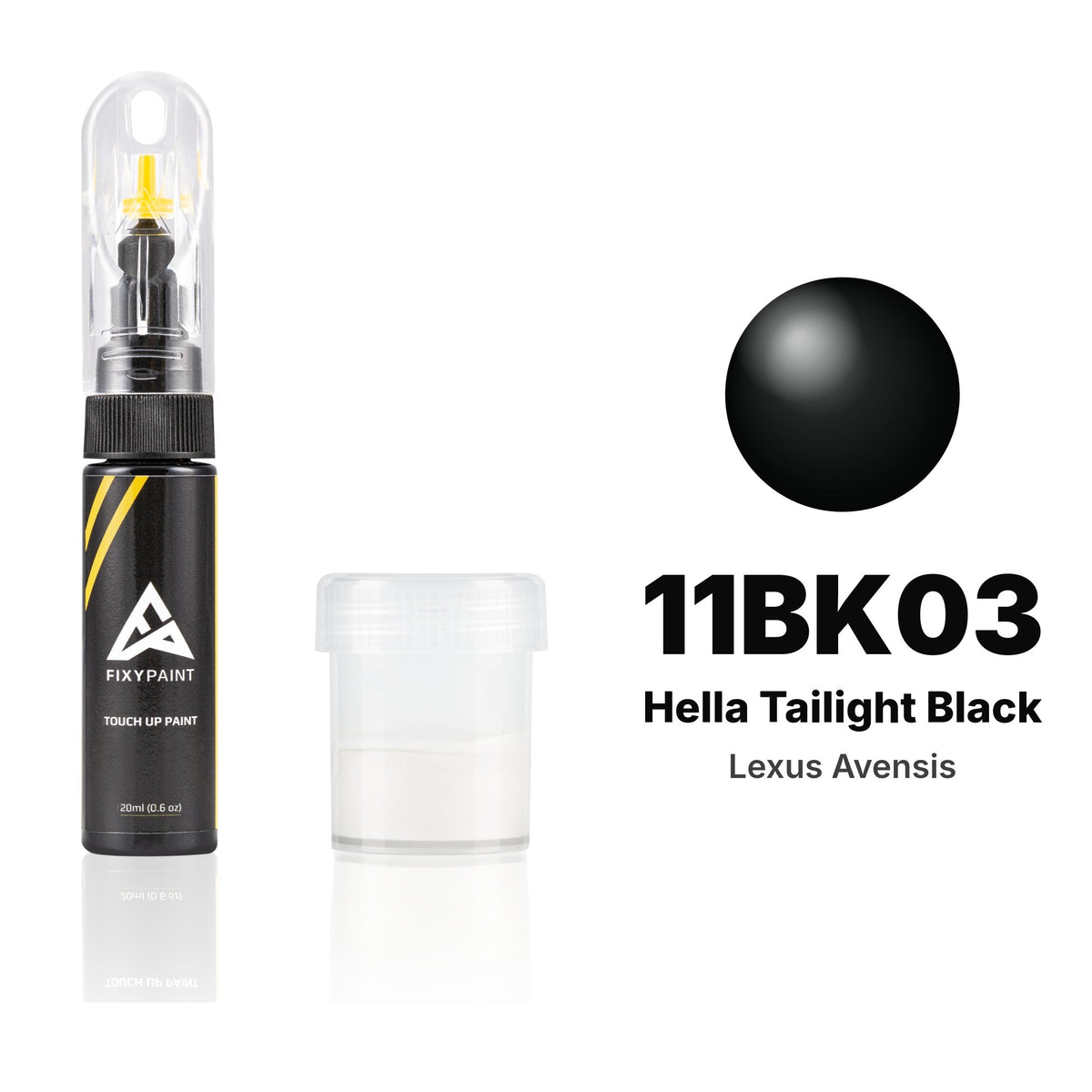 Touch-up paint for Lexus Avensis 11BK03 Hella Tailight Black, Standard kit