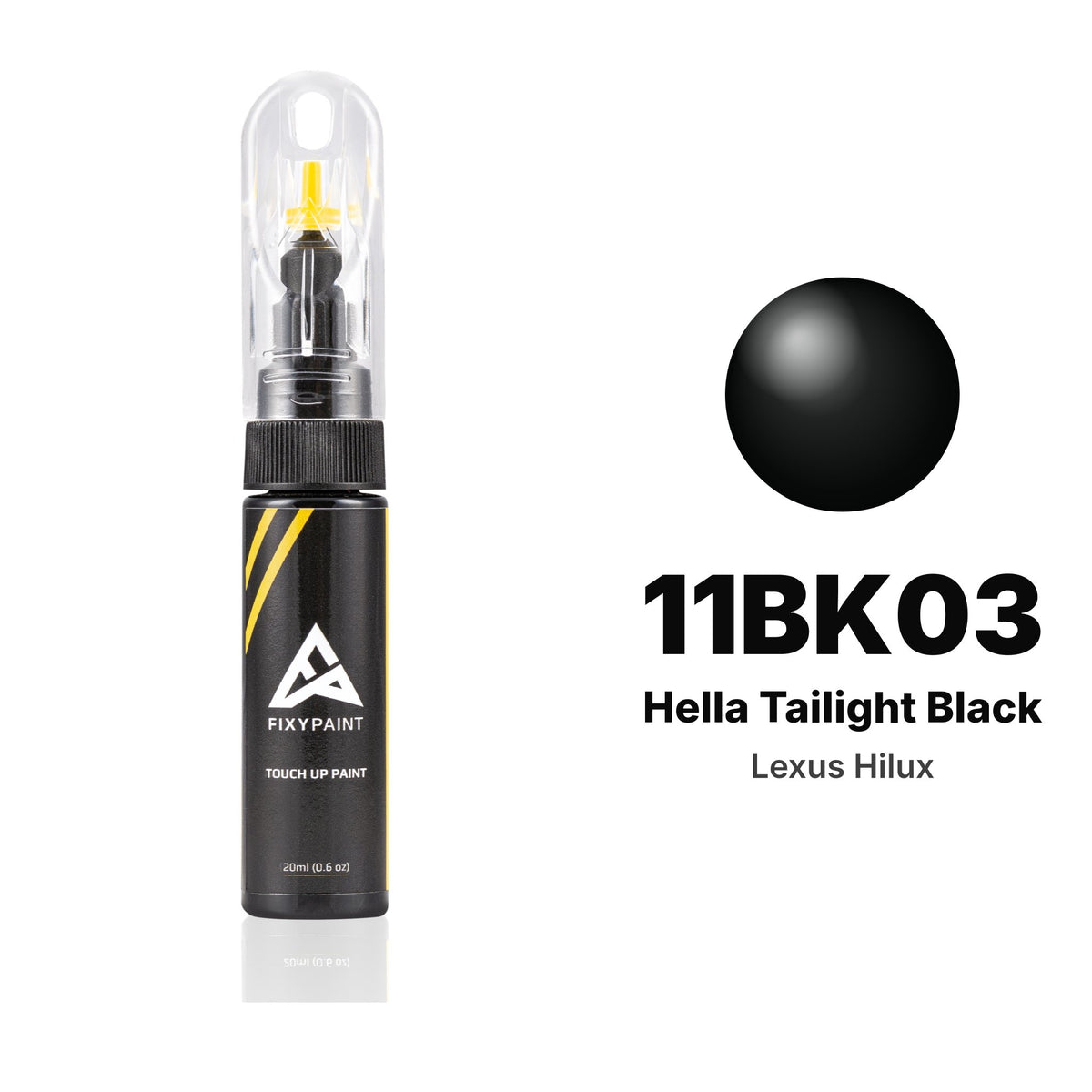 Touch-up paint for Lexus Hilux 11BK03 Hella Tailight Black, Basic kit