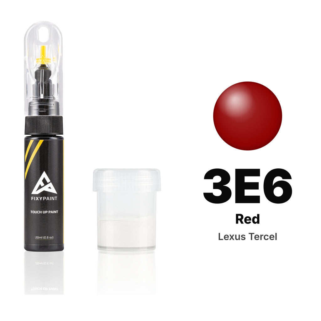 Touch-up paint for Lexus Tercel 3E6 Red, Standard kit