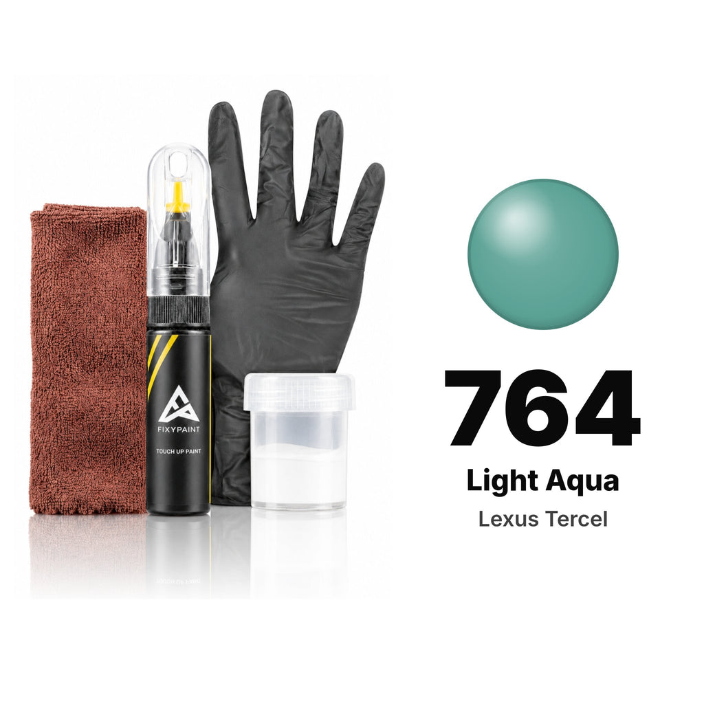 Touch-up paint for Lexus Tercel 764 Light Aqua, Complete kit