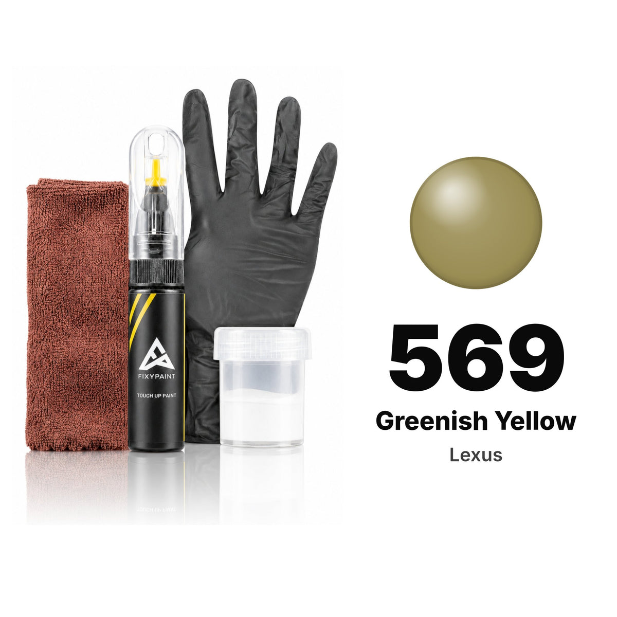 Touch-up paint for Lexus 569 Greenish Yellow, Complete kit