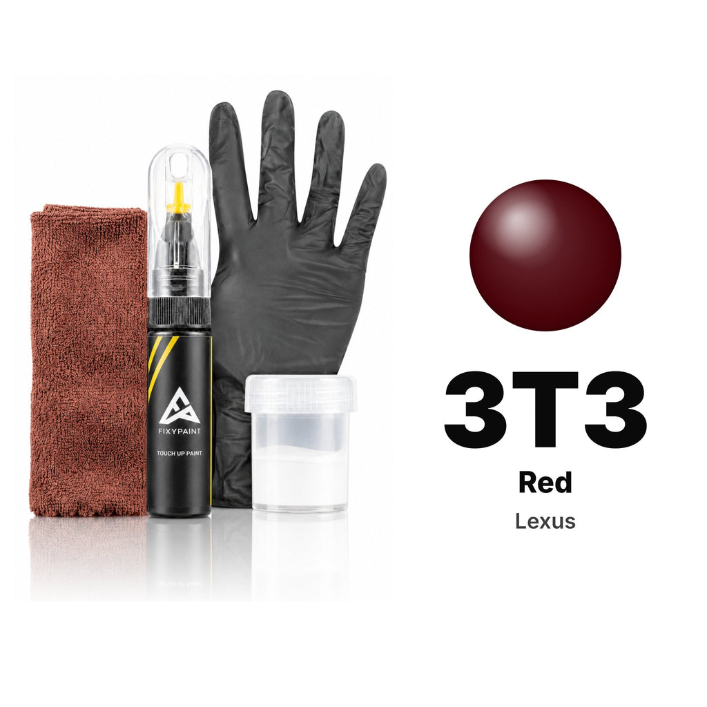 Touch-up paint for Lexus 3T3 Red, Complete kit
