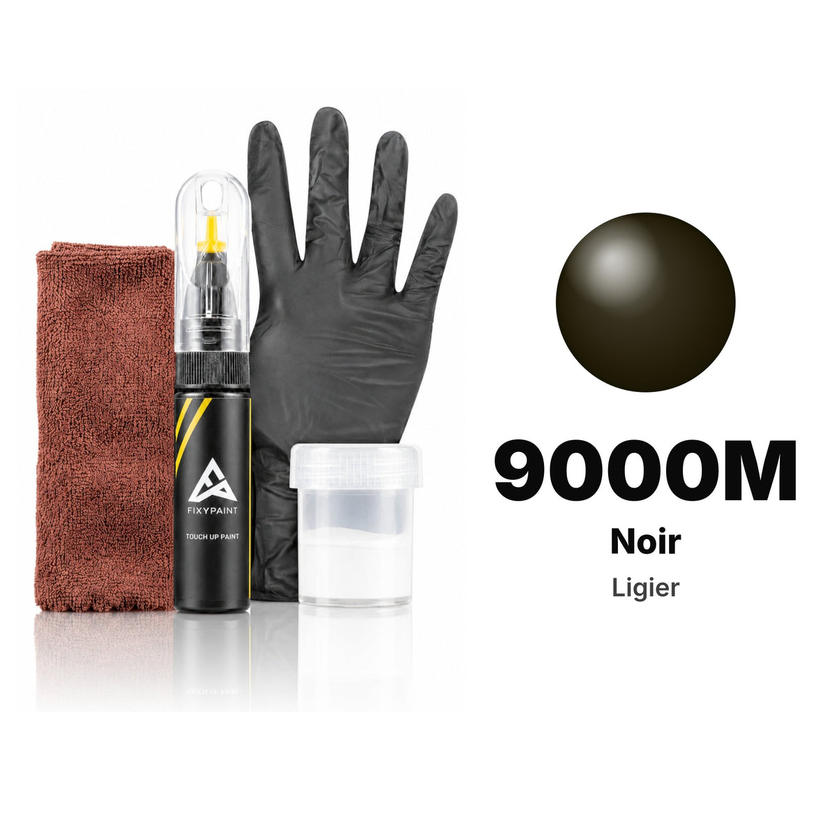 Touch-up paint for Ligier 9000M Noir, Complete kit