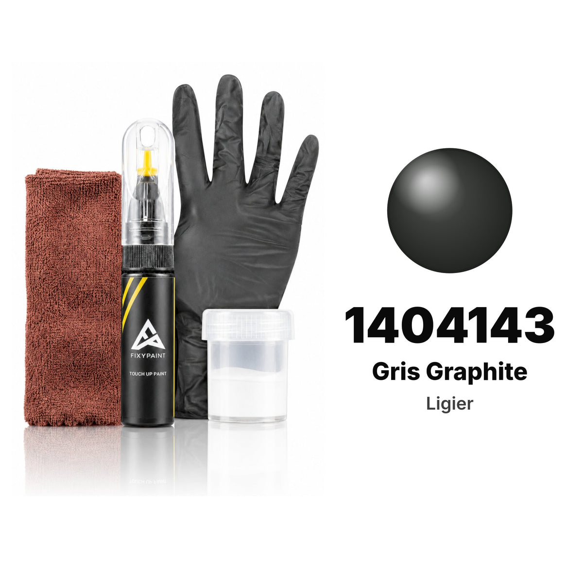 Touch-up paint for Ligier 1404143 Gris Graphite, Complete kit
