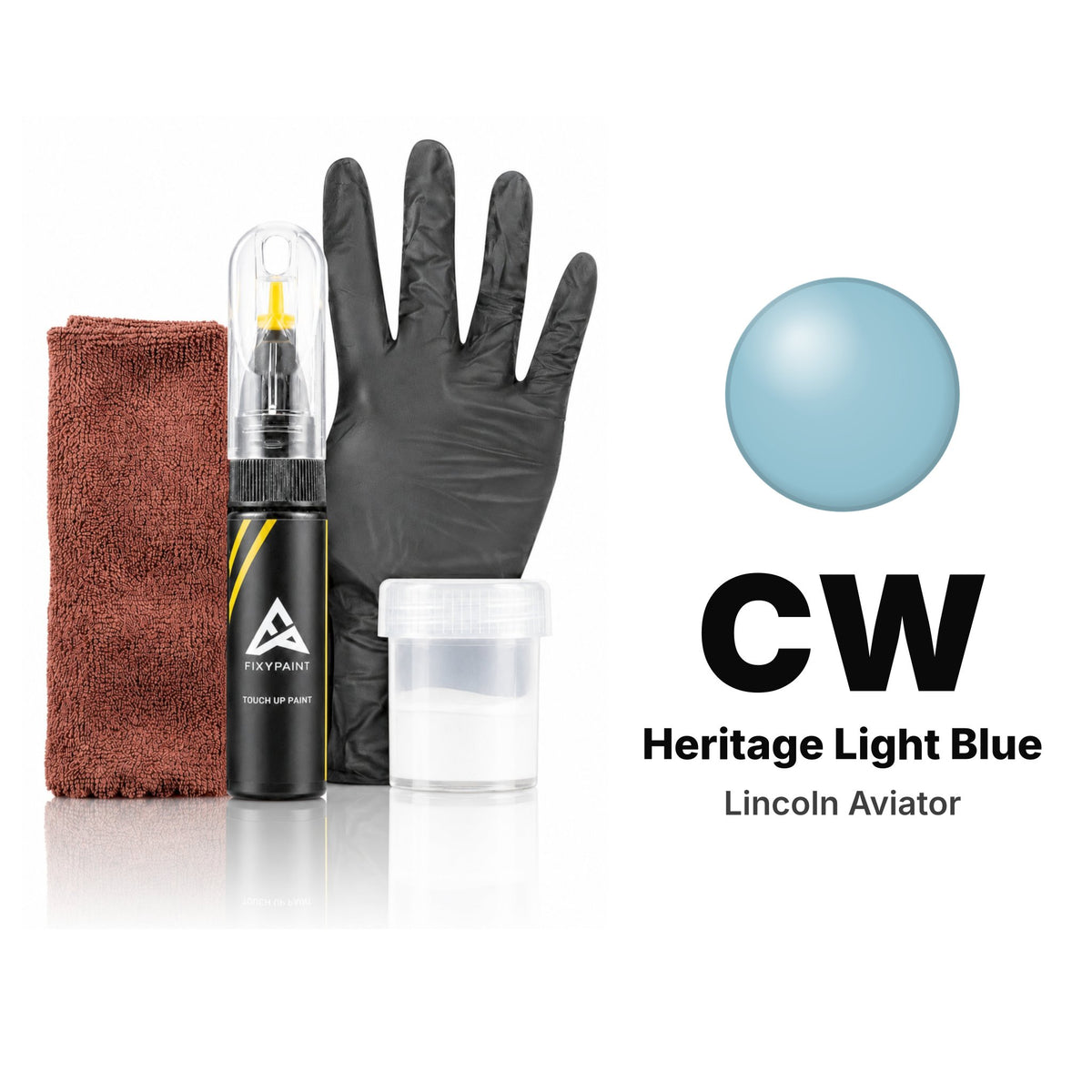 Touch-up paint for Lincoln Aviator CW Heritage Light Blue, Complete kit