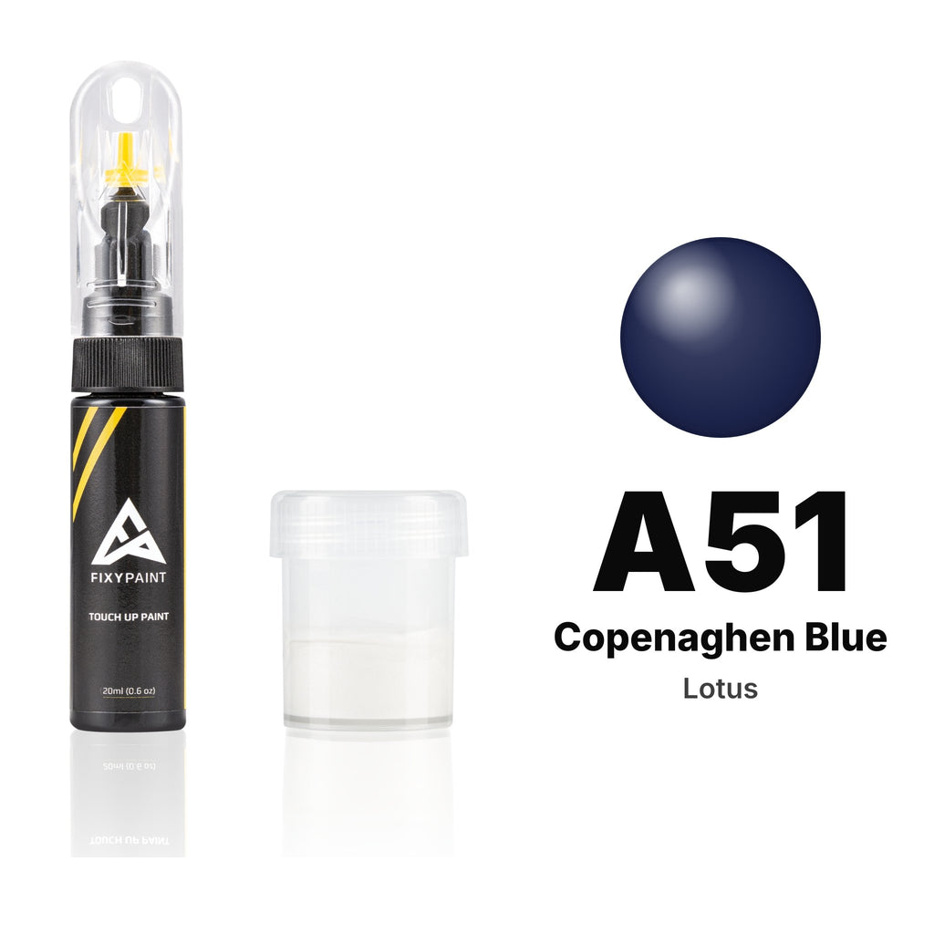 Lackstift für Lotus – A51 Copenaghen Blue (alle Modelle, 1986–1990), Set Standard