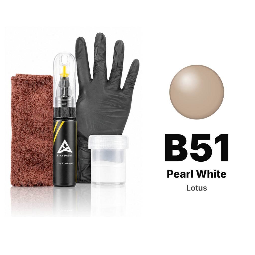 Touch-up paint for Lotus B51 Pearl White, Complete kit
