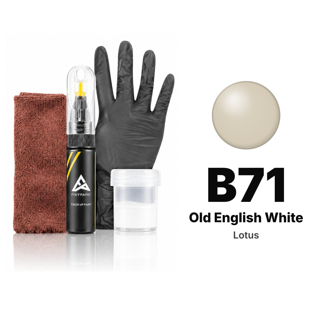 Touch-up paint for Lotus B71 Old English White, Complete kit