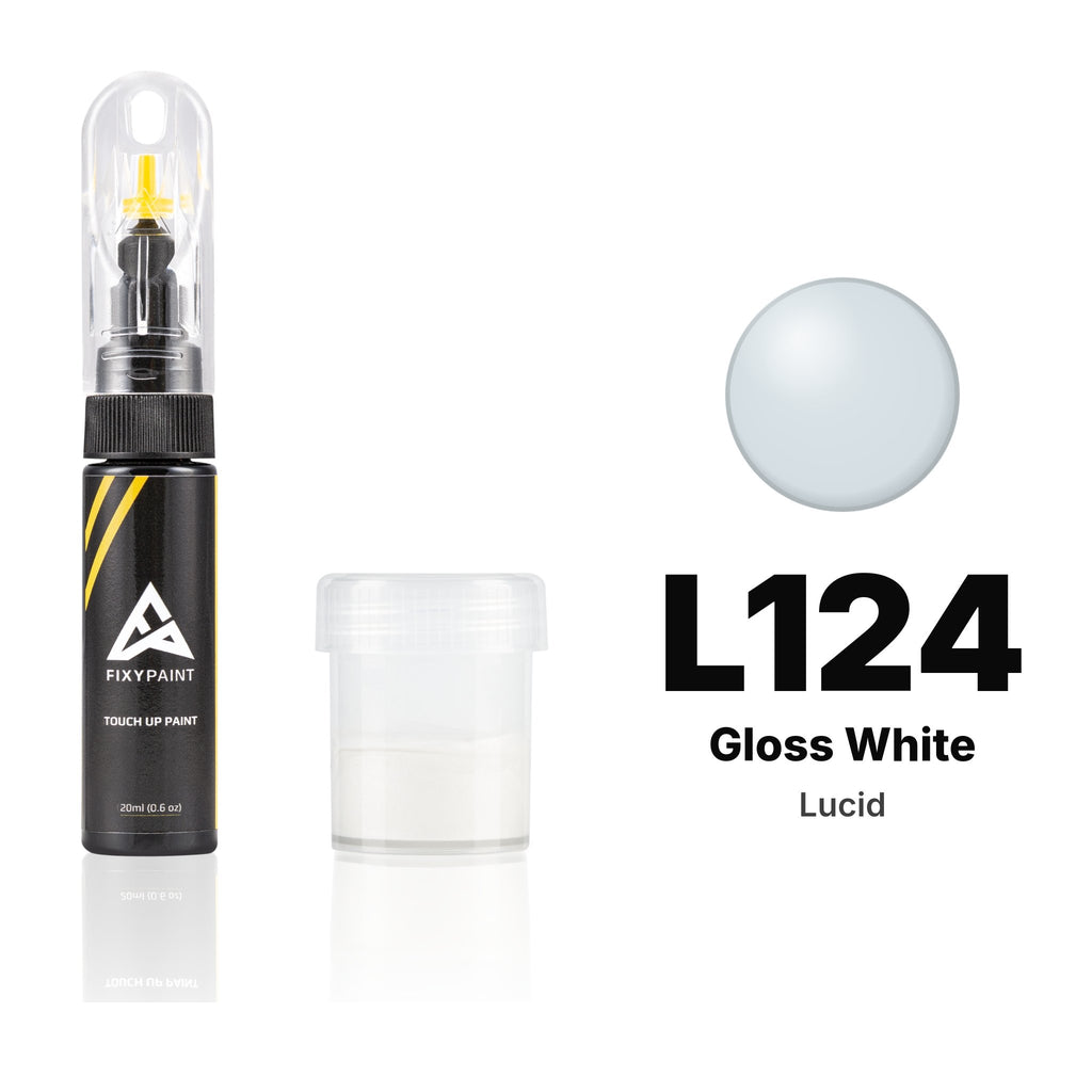 Peinture de retouche pour Lucid – L124 Gloss White (tous modèles, depuis 2025), kit Standard