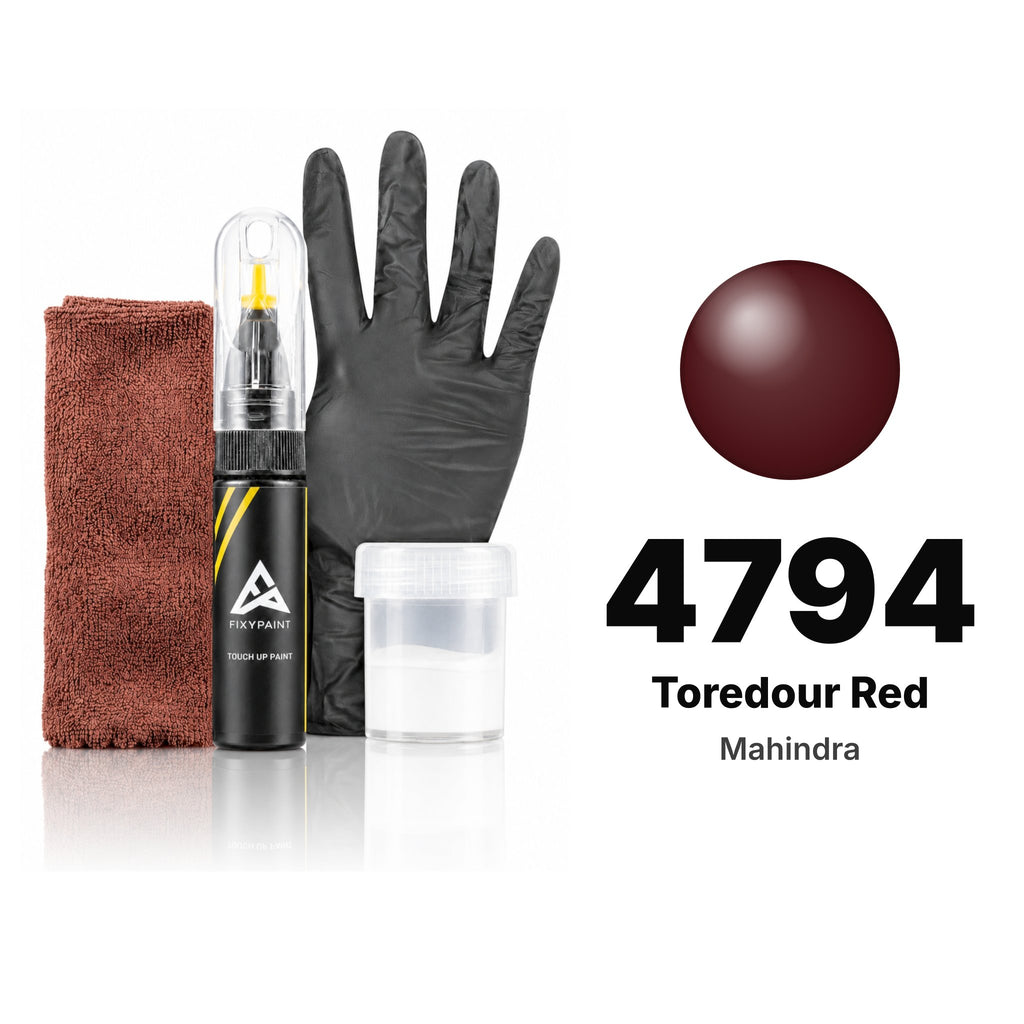Touch-up paint for Mahindra 4794 Toredour Red, Complete kit