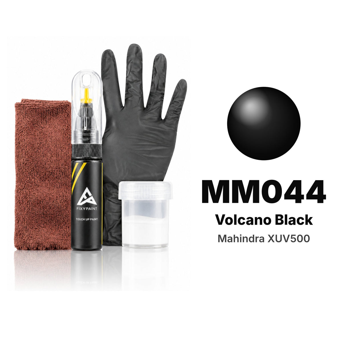Touch-up paint for Mahindra XUV500 MM044 Volcano Black, Complete kit