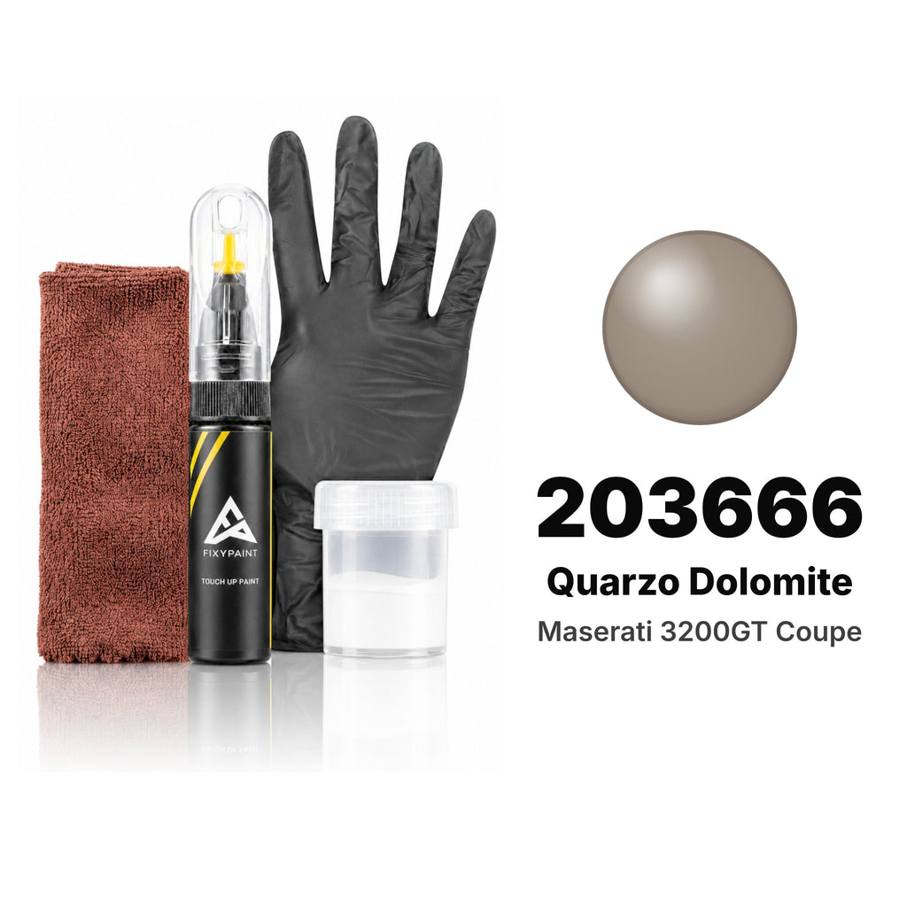 Lackstift für Maserati 3200GT Coupe – 203666 Quarzo Dolomite (2003), Set Komplett