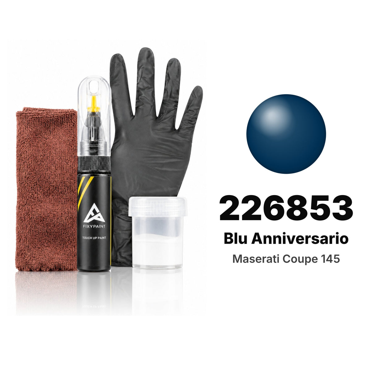 Vernice ritocco per Maserati Coupe 145 – 226853 Blu Anniversario (2008), kit Completo