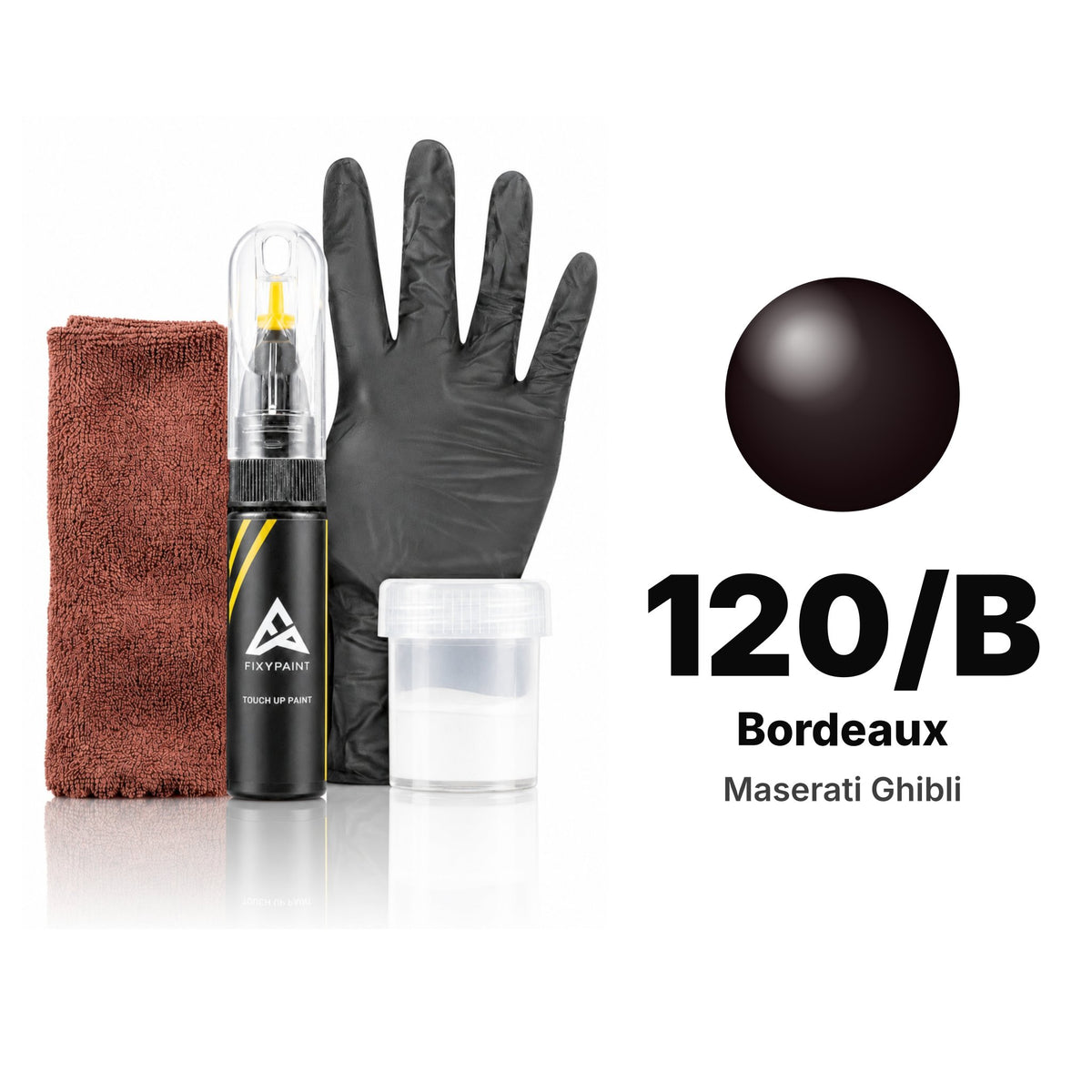Touch-up paint for Maserati Ghibli 120/B Bordeaux, Complete kit