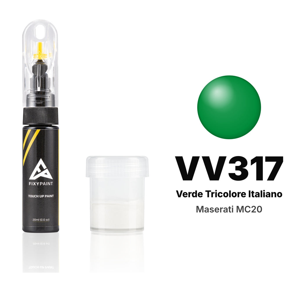 Peinture de retouche pour Maserati MC20 – VV317 Verde Tricolore Italiano (2020), kit Standard