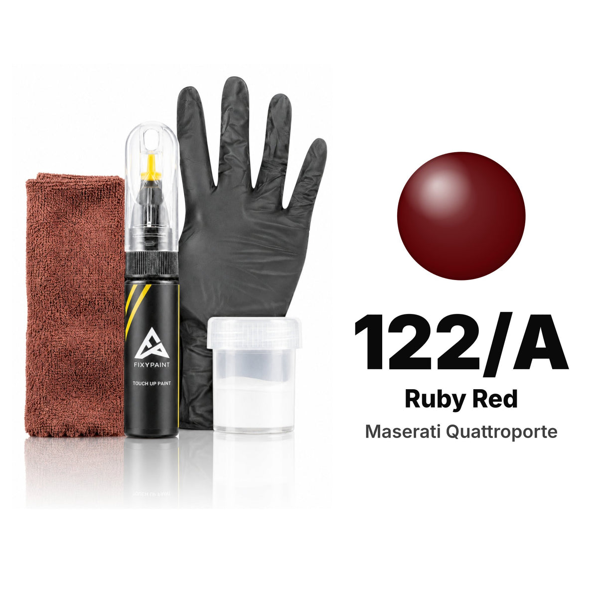 Lackstift für Maserati Quattroporte – 122/A Ruby Red (2015–2017), Set Komplett