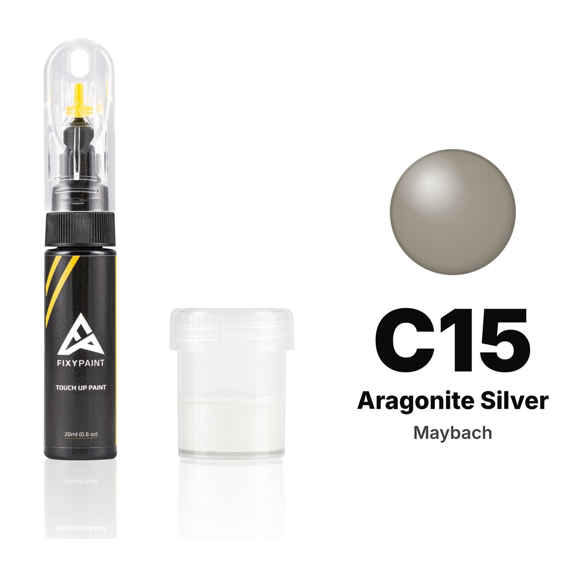 Peinture de retouche pour Maybach – C15 Aragonite Silver (tous modèles, 2018–2019), kit Standard