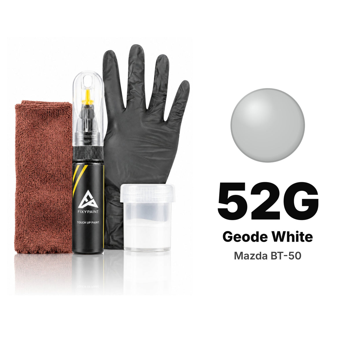 Touch-up paint for Mazda BT-50 52G Geode White, Complete kit