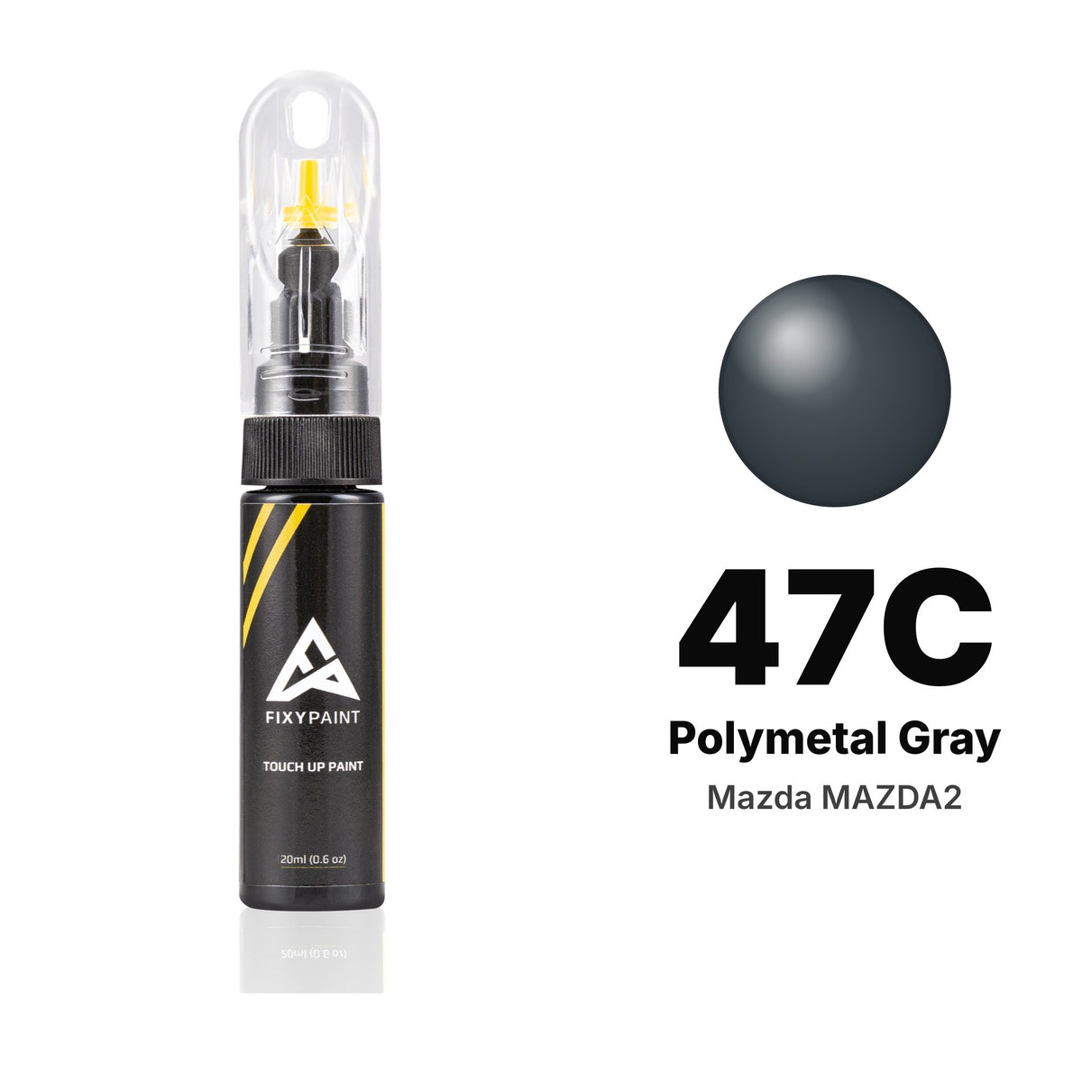 Touch-up paint for Mazda MAZDA2 47C Polymetal Gray, Basic kit